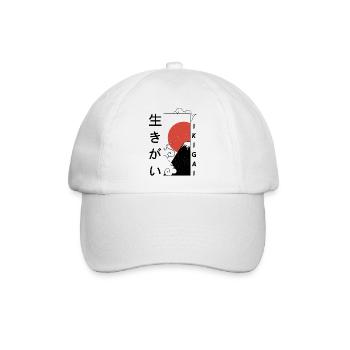 "Ikigai" ist ein japanisches Konzept - Baseballkappe - Weiß/Weiß - Vorne