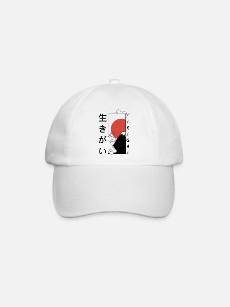 "Ikigai" ist ein japanisches Konzept - Baseballkappe - Weiß/Weiß