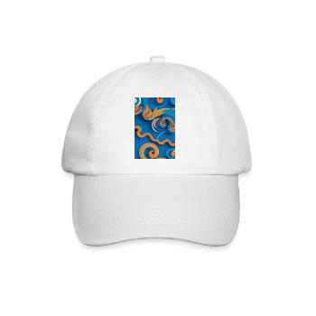 Abstrakte Kunst - Baseballkappe - Weiß/Weiß - Vorne
