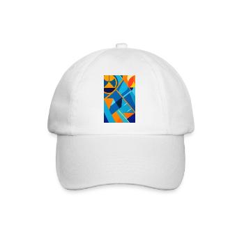 Abstrakte Kunst - Baseballkappe - Weiß/Weiß - Vorne