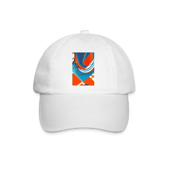 Abstrakte Kunst - Baseballkappe - Weiß/Weiß - Vorne