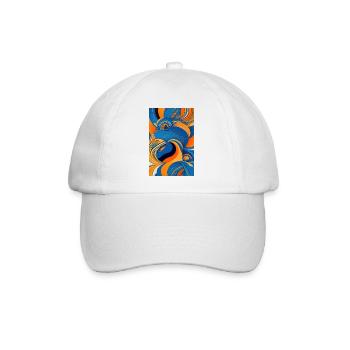 Abstrakte Kunst - Baseballkappe - Weiß/Weiß - Vorne