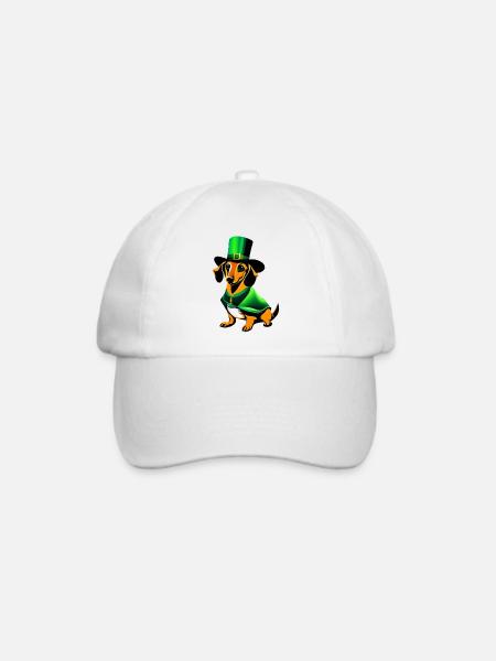 Hunde Dachshund Hundebesitzer Hund St Patricks Day - Baseballkappe - Weiß/Weiß