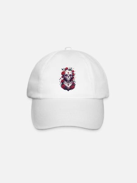 La Catrina 6 - Baseballkappe - Weiß/Weiß