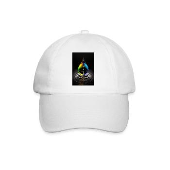 Tropfen neon 3 - Baseballkappe - Weiß/Weiß - Vorne