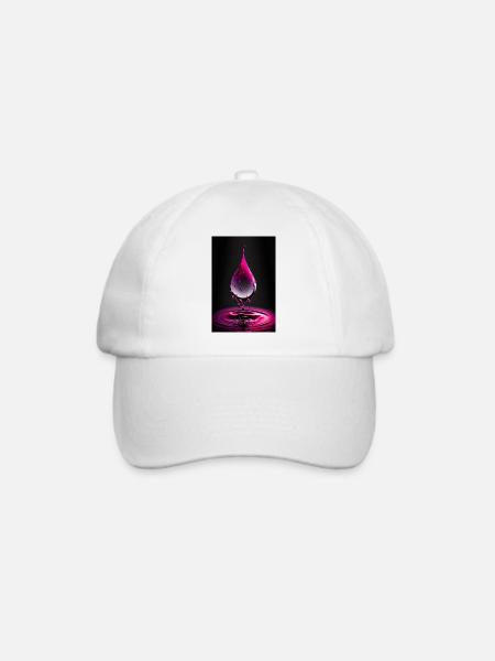 Tropfen magenta 4 - Baseballkappe - Weiß/Weiß
