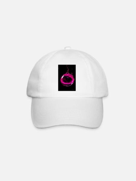 Tropfen magenta 5 - Baseballkappe - Weiß/Weiß