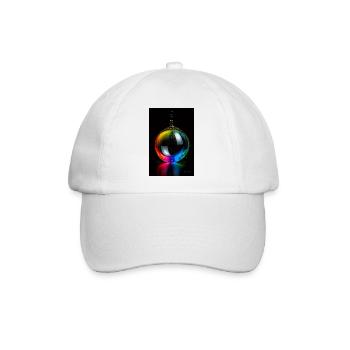 Tropfen regenbogen 5 - Baseballkappe - Weiß/Weiß - Vorne