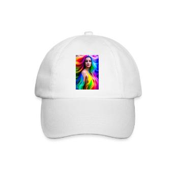 Neon Schönheit 4 - Baseballkappe - Weiß/Weiß - Vorne