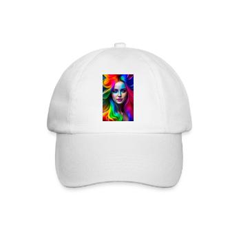 Neon Schönheit 3 - Baseballkappe - Weiß/Weiß - Vorne