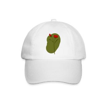 Mohn - Baseballkappe - Weiß/Weiß - Vorne