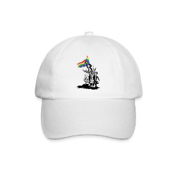 Freiheit als Leitfaden für LGBT-Menschen - Baseballkappe - Weiß/Weiß - Vorne