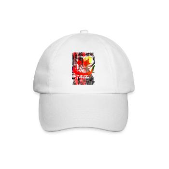 Graffiti-Stil Splash Hip Hop Farben Maler Farbe - Baseballkappe - Weiß/Weiß - Vorne