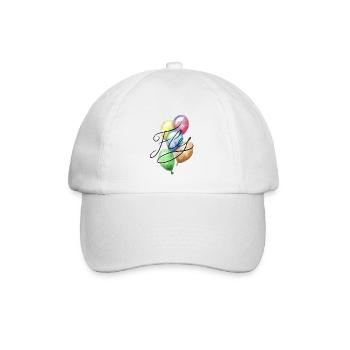 Bunte Luftballon - Baseballkappe - Weiß/Weiß - Vorne
