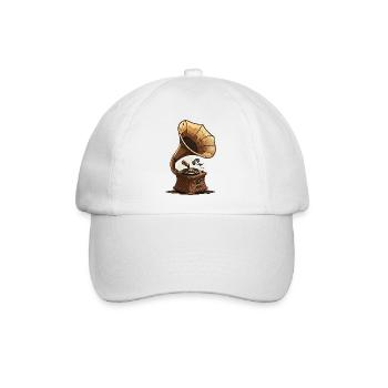 Vintage-Grammophon - Baseballkappe - Weiß/Weiß - Vorne
