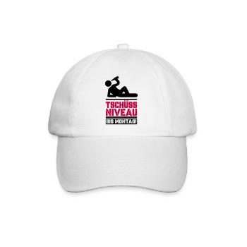tschüss niveau - Baseballkappe - Weiß/Weiß - Vorne