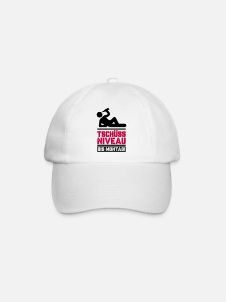tschüss niveau - Baseballkappe - Weiß/Weiß