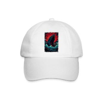 gift present gift idea fish killer whale - Baseballkappe - Weiß/Weiß - Vorne