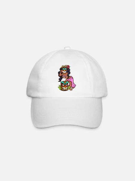 Tiki Frau - Baseballkappe - Weiß/Weiß