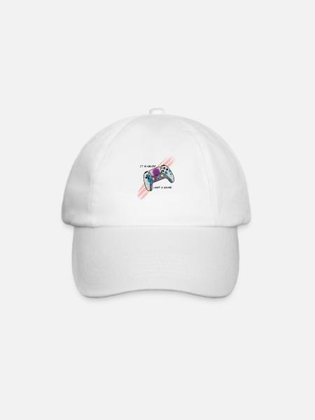 Gamer - Baseballkappe - Weiß/Weiß