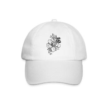 Rosa Kanji - Baseballkappe - Weiß/Weiß - Vorne