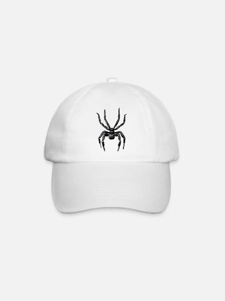 Spinne - Baseballkappe - Weiß/Weiß