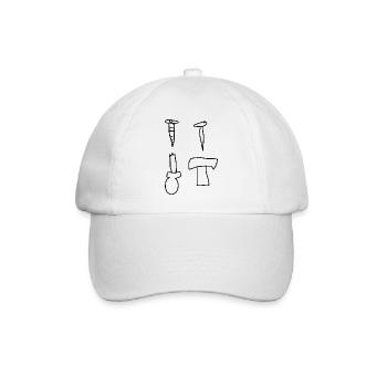 Handwerker - Baseballkappe - Weiß/Weiß - Vorne