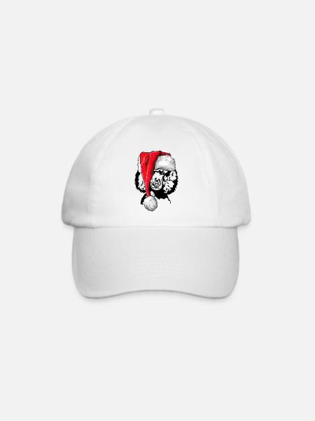 Santa Pudel Weihnachten Nikolaus Hunde Wilsigns - Baseballkappe - Weiß/Weiß
