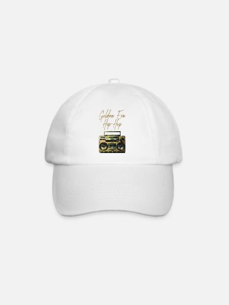 Hip-Hop der Goldenen Ära - Baseballkappe - Weiß/Weiß