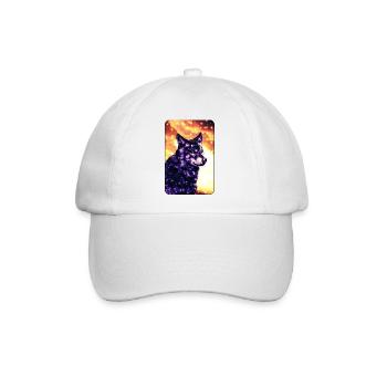 Lila Wolf - Baseballkappe - Weiß/Weiß - Vorne