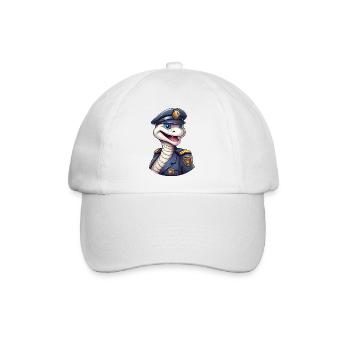 Schlangen Polizistin - Baseballkappe - Weiß/Weiß - Vorne