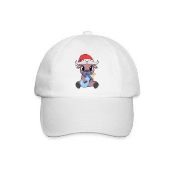 Ochse Baby Weihnachten - Baseballkappe - Weiß/Weiß - Vorne