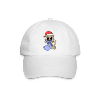 Katze Baby Weihnachten - Baseballkappe - Weiß/Weiß - Vorne
