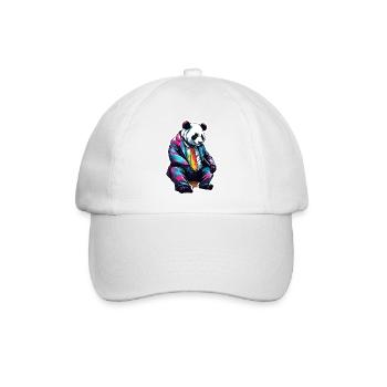 Panda / Tier / Zoo / Bambus / Wild / Kindlich - Baseballkappe - Weiß/Weiß - Vorne