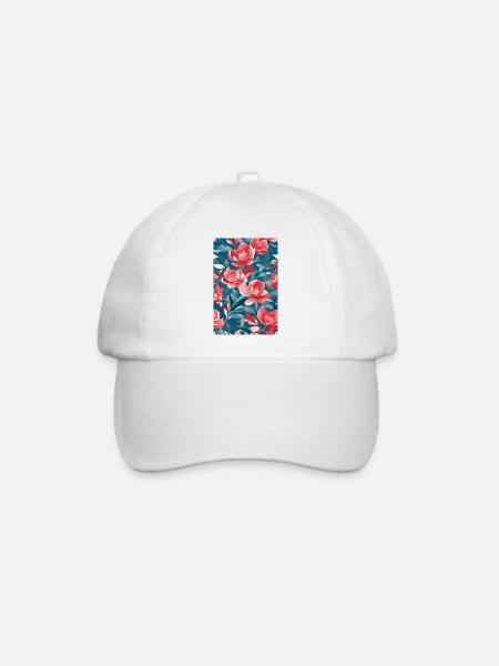 Wunderschöne Blumen - Baseballkappe - Weiß/Weiß