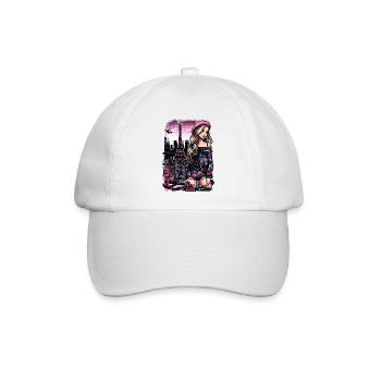 Paris Fashion Flair – Eiffelturm Chic - Baseballkappe - Weiß/Weiß - Vorne