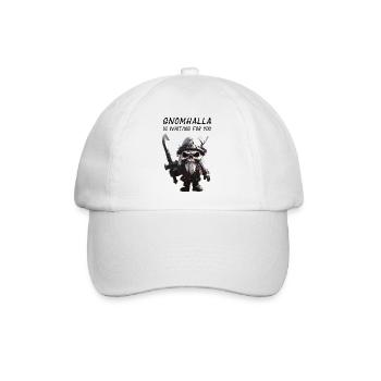 Gnomhalla is waiting for you in blackwhite - Baseballkappe - Weiß/Weiß - Vorne