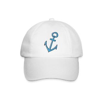 Marine Nautik Schifffahrt Anker - Baseballkappe - Weiß/Weiß - Vorne