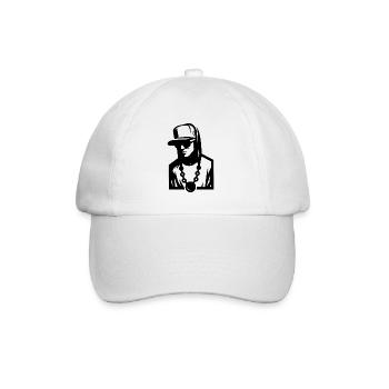 Hip Hop Dude (einfach) - Baseballkappe - Weiß/Weiß - Vorne