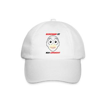 Malle Bierschaum ist mein Lippenstift - Baseballkappe - Weiß/Weiß - Vorne