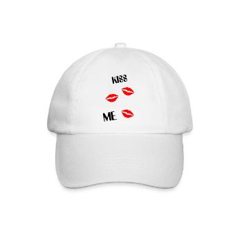 Küss mich küss kuss Küsse - Baseballkappe - Weiß/Weiß - Vorne