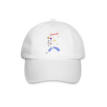 Ich kann nicht, ich habe Gay Pride - Baseballkappe - Weiß/Weiß - Vorne