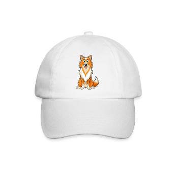 Sanfter Ausdruck Collie Digitale Kunst - Baseballkappe - Weiß/Weiß - Vorne