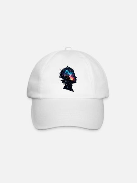 Silhouette / Wald / Porträt / Bäume / Person - Baseballkappe - Weiß/Weiß