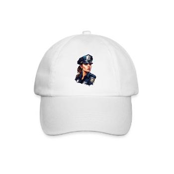Polizei / Einsatz / Beruf / Job / Einsatzkräfte - Baseballkappe - Weiß/Weiß - Vorne