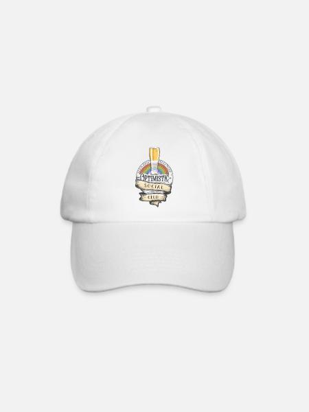 Optimistisch - Baseballkappe - Weiß/Weiß