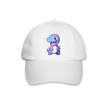 Dinosaurier, Dino, Fossil - Baseballkappe - Weiß/Weiß - Vorne