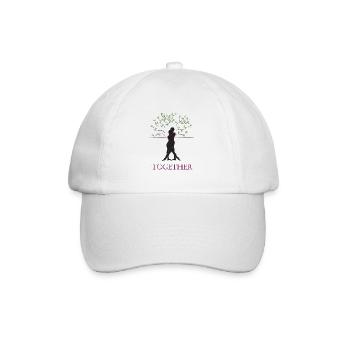 Zusammen schwarz - Baseballkappe - Weiß/Weiß - Vorne