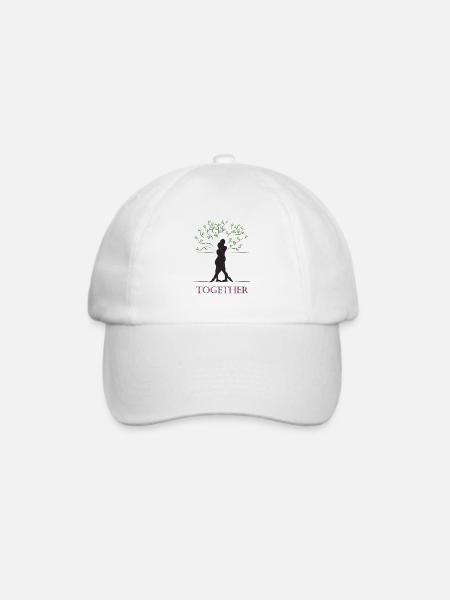 Zusammen schwarz - Baseballkappe - Weiß/Weiß