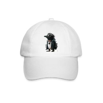 Pinguin Punk - Baseballkappe - Weiß/Weiß - Vorne